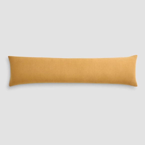 NWOT Quince European Linen Oversized Lumbar Pillow Cover in Golden Rod - Picture 1 of 4